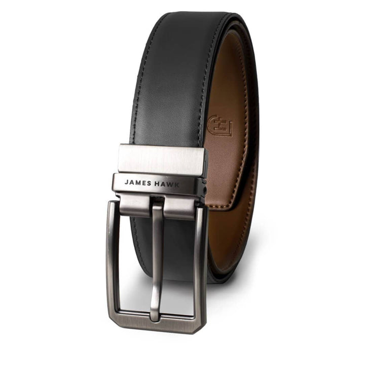 James Hawk Smart Belt - Reversible Black/Camel - Bælte fra James Hawk hos The Prince Webshop