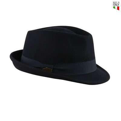 MJM Snap Trilby Filt Hat - Navy - Trilby Hat fra MJM Hats hos The Prince Webshop