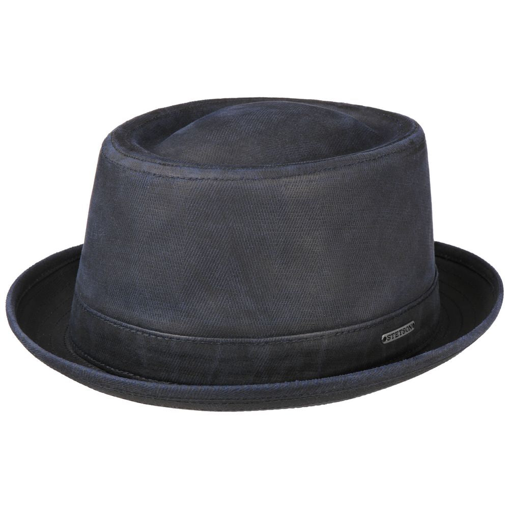 Stetson Porkpie CO/PES Deep Blue Black - S (55 cm) - Hat fra Stetson hos The Prince Webshop