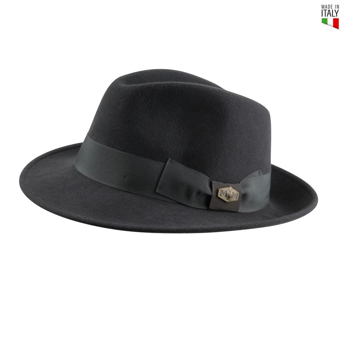 MJM Style Uld Filt Hat Grå - Waterproof & Crushable - Fedora Hat fra MJM Hats hos The Prince Webshop