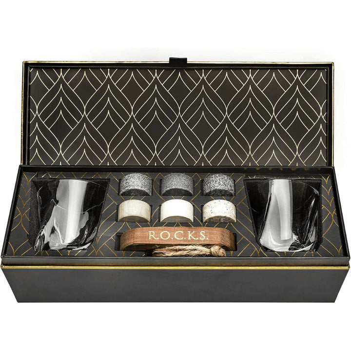 The Connoisseurs Set Twist Whiskey Glass Edition i Gaveæske - Whiskey Glas fra R.O.C.K.S hos The Prince Webshop