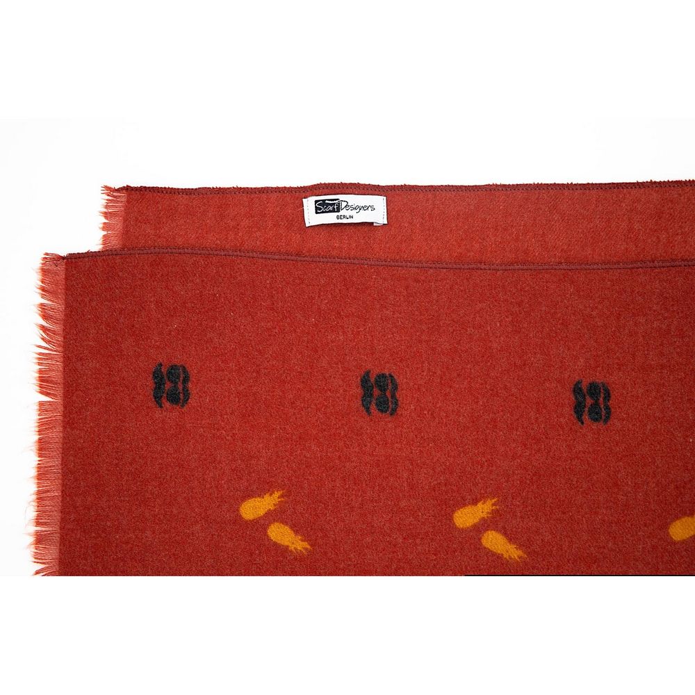 Scarf Designers Halstørklæde - Pineapple Tropic Red - Halstørklæde fra Scarf Designers Berlin hos The Prince Webshop