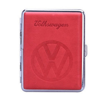 Volkswagen Logo Læderlook Cigaretetui - vælg mellem 4 farver - Sjov Gave fra Polyflame Europe hos The Prince Webshop