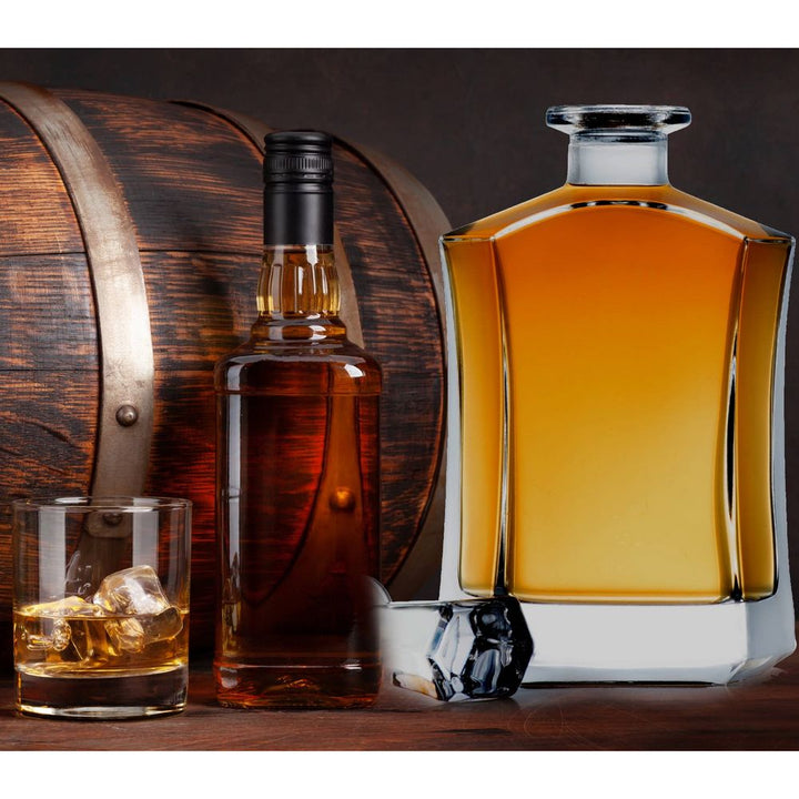 Whiskey Karaffel med Lufttæt Glasprop - Whiskey Karaffel fra Bezrat Barware USA hos The Prince Webshop