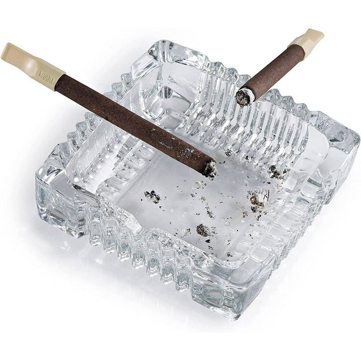 WHISKY ROCK BOX med Cigarholder Glas, Sten, Tang, Cigar Klipper & Askebæger - Whiskey Glas fra Bezrat Barware USA hos The Prince Webshop