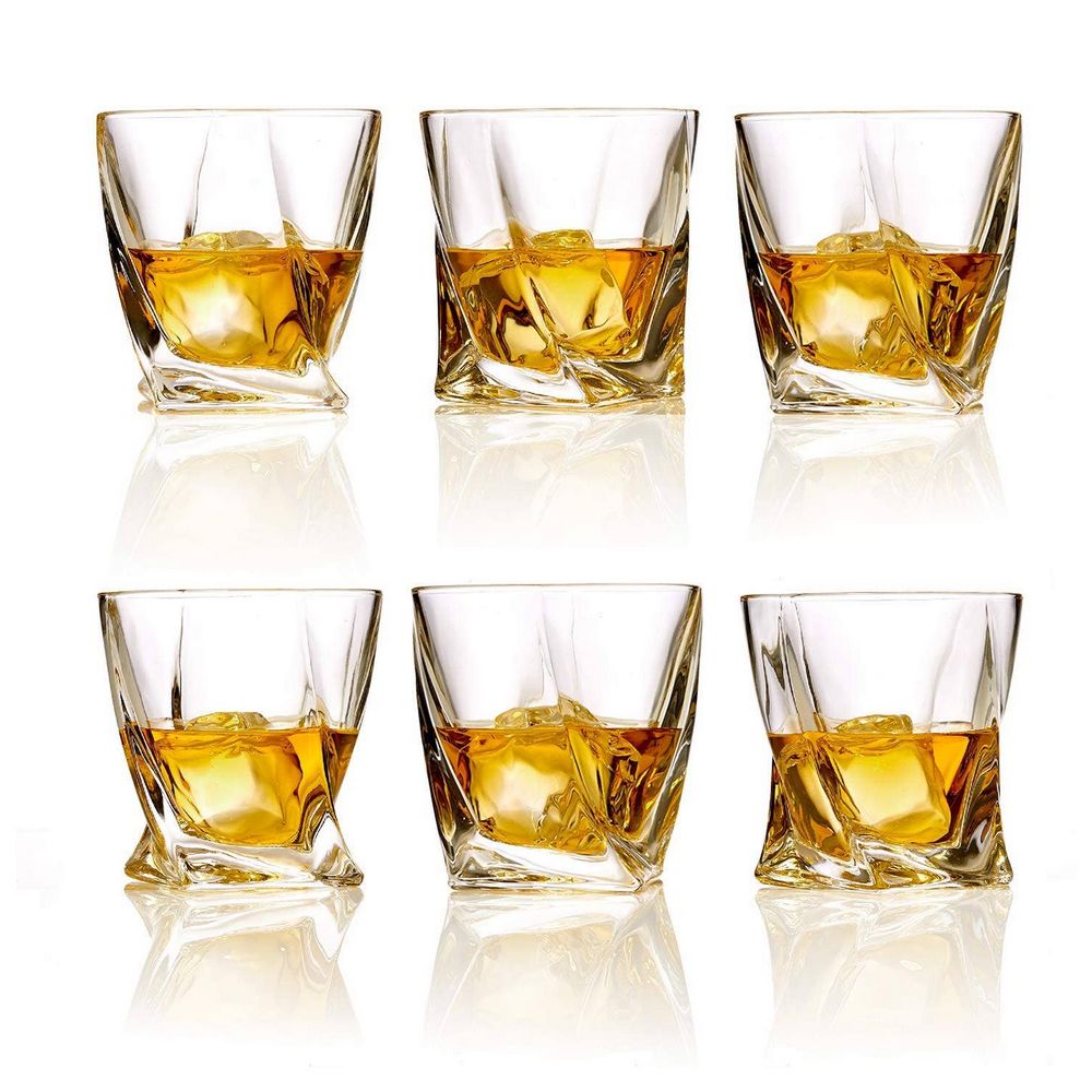6 Stk. Old Fashioned Whiskey Tumbler Glas - Whiskey Glas fra Bezrat Barware USA hos The Prince Webshop
