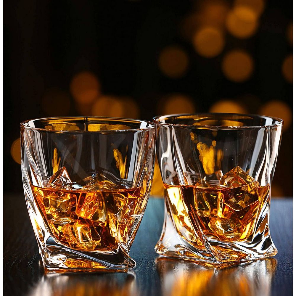 6 Stk. Old Fashioned Whiskey Tumbler Glas - Whiskey Glas fra Bezrat Barware USA hos The Prince Webshop