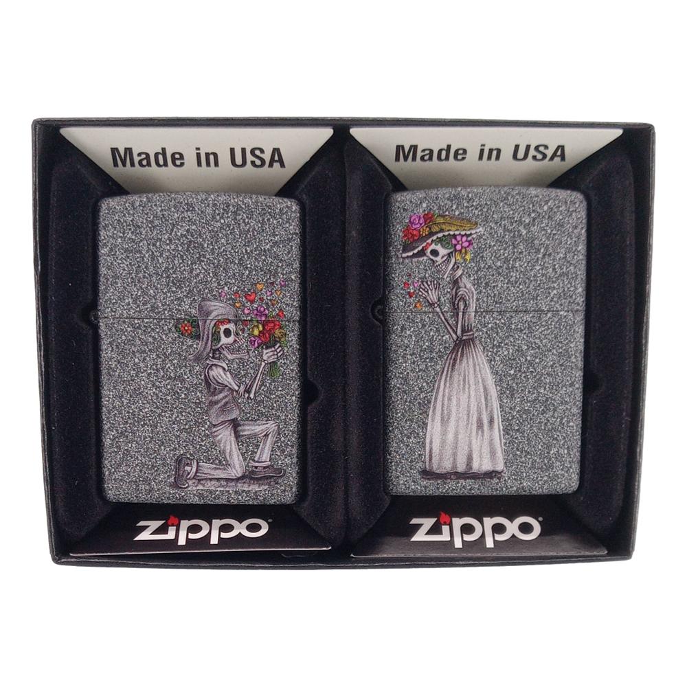 Zippo Day of Dead Skulls Set - 2 Lighter Sæt - Zippo Lighter fra Zippo hos The Prince Webshop