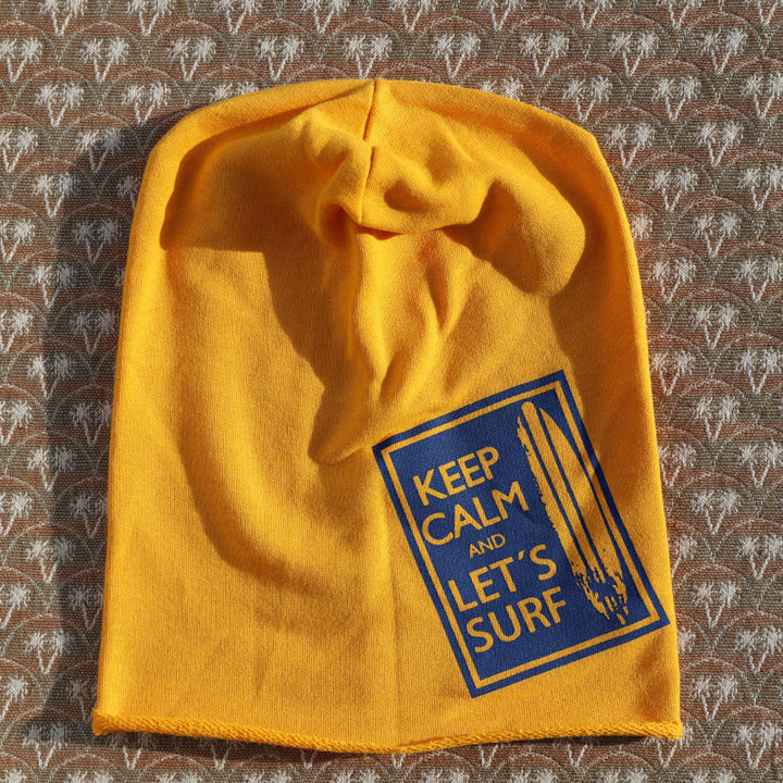 Fashion Beanie - Keep Calm and Lets Surf - Hue fra No Shirt No Shoes No Problem hos The Prince Webshop