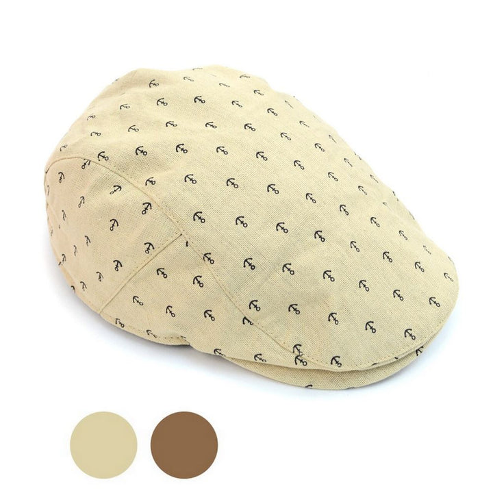 Anchor Pattern Ivy Hat - Flat Cap i 2 Farver - Flat Cap fra Westend hos The Prince Webshop