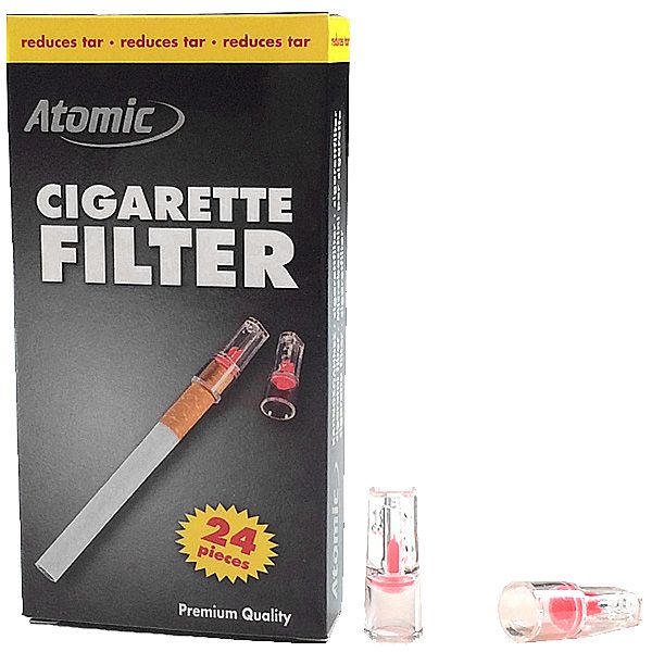 24 stk Atomic Cigaret Filter Mundstykker til Cigaret - Cigaret Holder fra Atomic hos The Prince Webshop