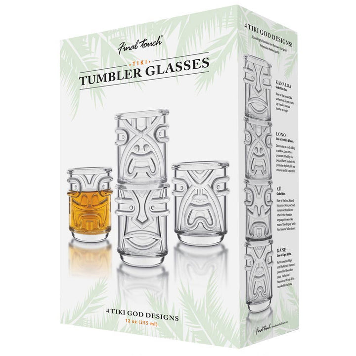 Original Products  - Final Touch Tiki Tumbler - 4 Pak Klare - Cocktail Glas fra Original Products hos The Prince Webshop