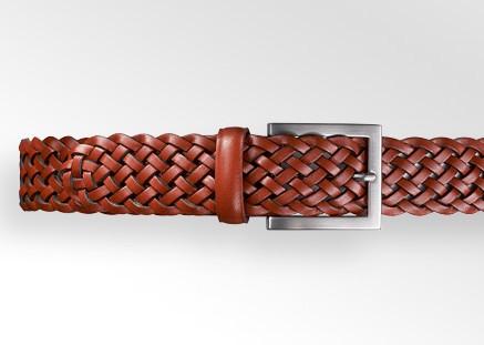 Bælte Business Weave 80-90 cm Cognac Brunt - Bælte fra Schuchard & Friese hos The Prince Webshop