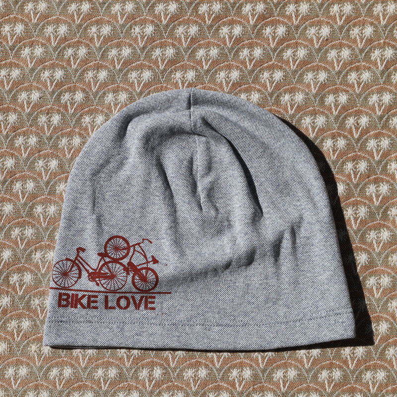 Fashion Beanie - Bike Love i Lysegrå Pique - Hue fra No Shirt No Shoes No Problem hos The Prince Webshop