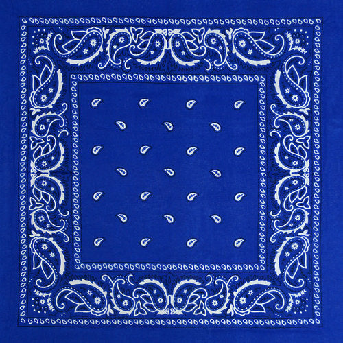 2 pak Bandanas - Rød & Blå Bomuld Paisley - Bandana fra Umo Lorenzo hos The Prince Webshop