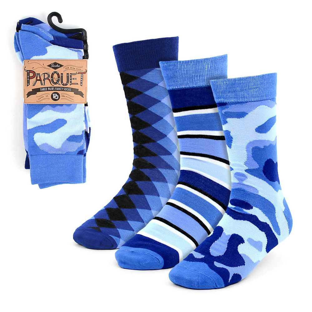 leksikon Junction Jakke Køb 3 par Men's Blue Casual Fancy Socks - Blå Strømper til Kr. 79.00 DKK i  The Prince Webshop