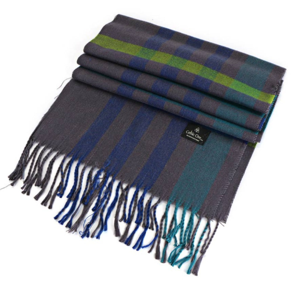 Celtic Ore Crafts - Mens Check Scarf - Greenish - Halstørklæde fra Celtic Ore Tweed hos The Prince Webshop