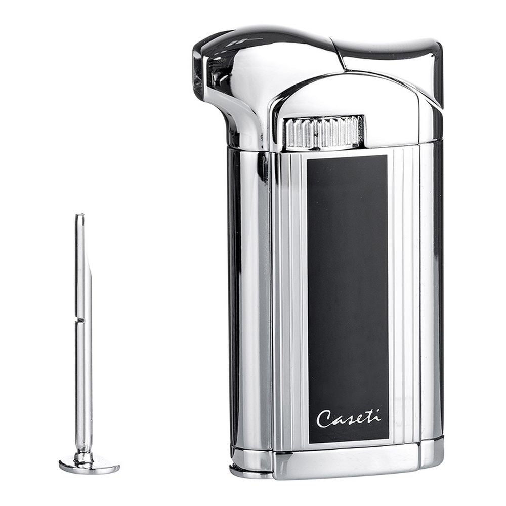 CASETI Pipe Lighter Black Chrome Shiny + Tamper - Lighter fra Caseti hos The Prince Webshop