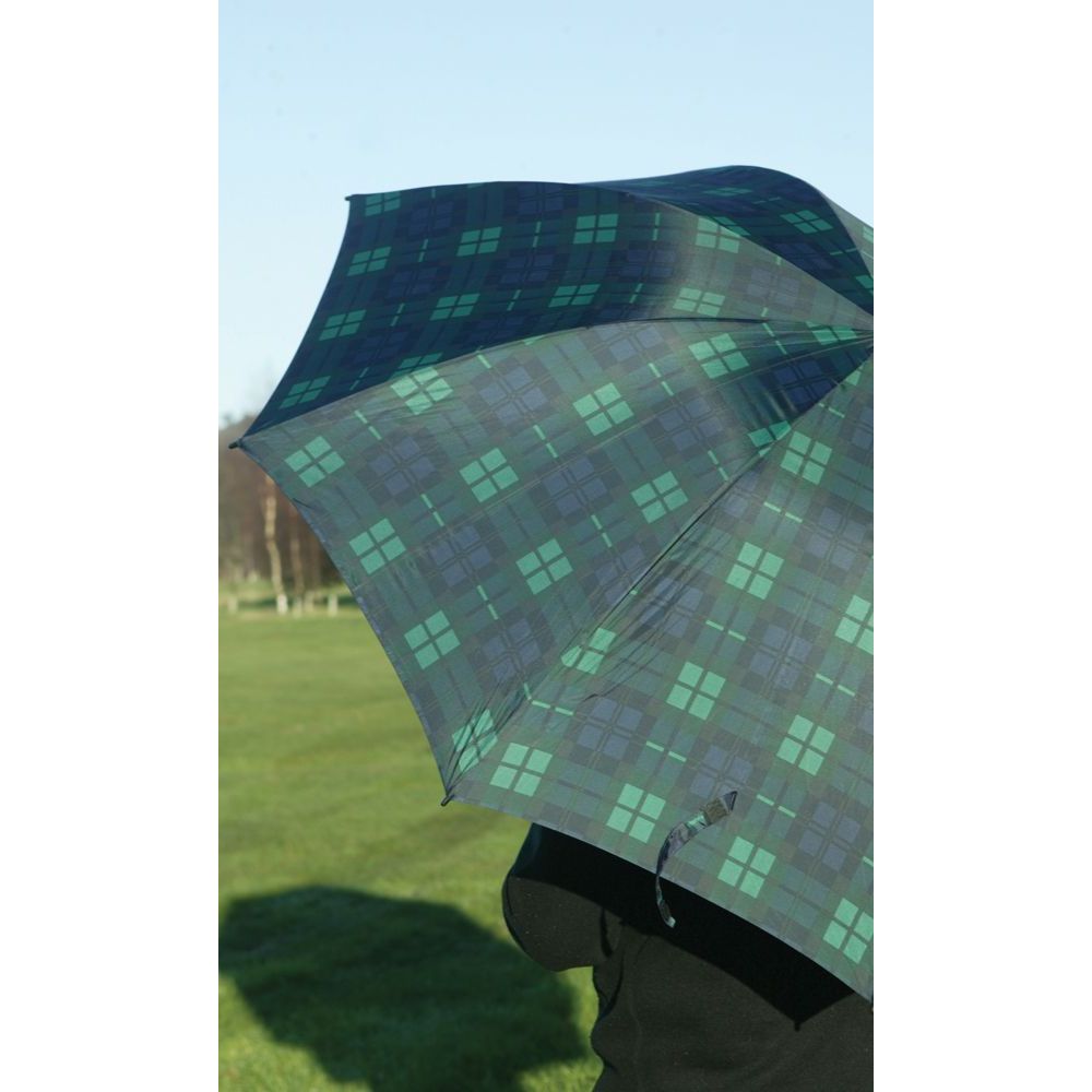 Green Tartan Golf Umbrella - Grøn Tartan Golfparaply - Paraply fra Charles Buyers & Co Ltd hos The Prince Webshop