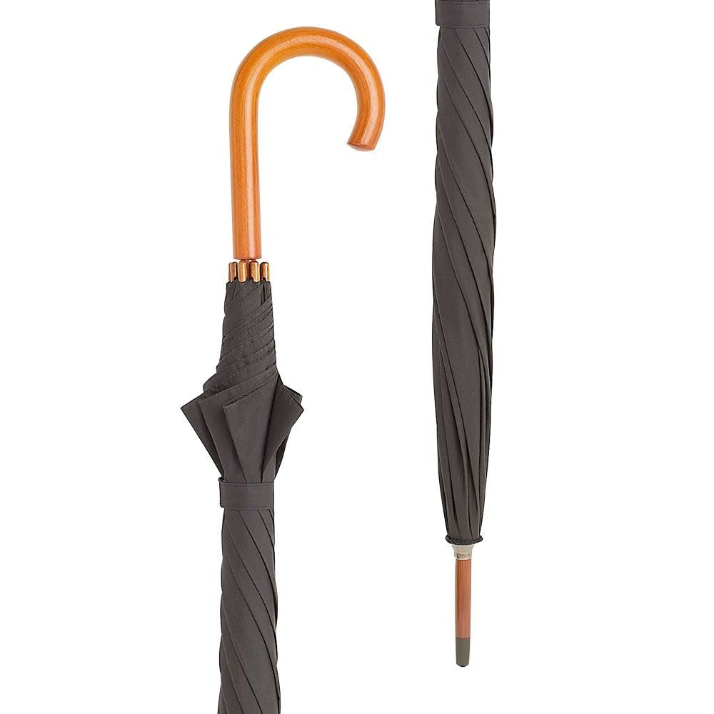 Hampton Black Crook Umbrella - Sort Paraply - Paraply fra Charles Buyers & Co Ltd hos The Prince Webshop