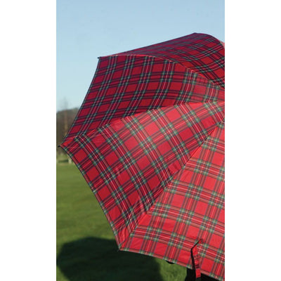 Red Tartan Golf Umbrella - Rød Tartan Golfparaply - Paraply fra Charles Buyers & Co Ltd hos The Prince Webshop