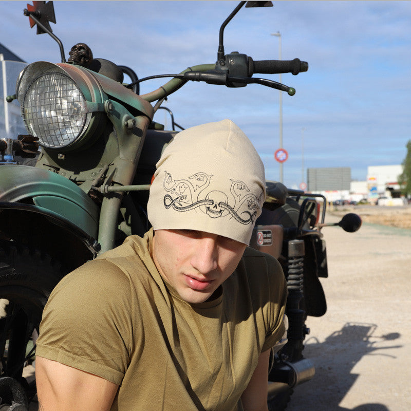 Fashion Beanie - Tattoo Beanie Beige - Hue fra No Shirt No Shoes No Problem hos The Prince Webshop