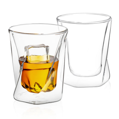 JoyJolt - Lacey Double Wall Whiskey Glasses - Whiskey Glas fra JoyJolt USA hos The Prince Webshop