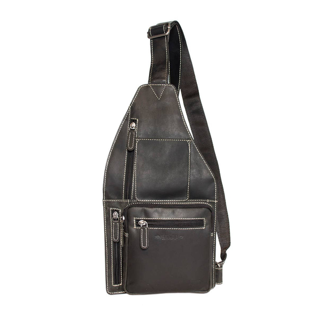 Arrigo Crossbody Shoulder Bag Buffalo Leather - Sort - Taske fra Arrigo hos The Prince Webshop