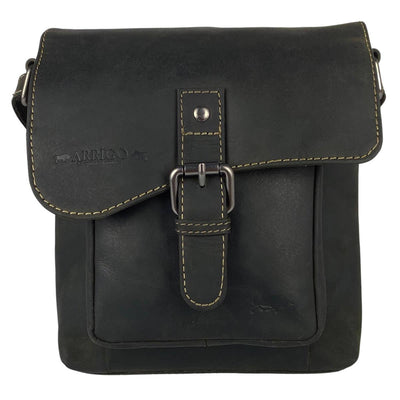 Arrigo Shoulder Bag with Flap Buffalo Leather - 3 Colours: Black -  fra Arrigo hos The Prince Webshop