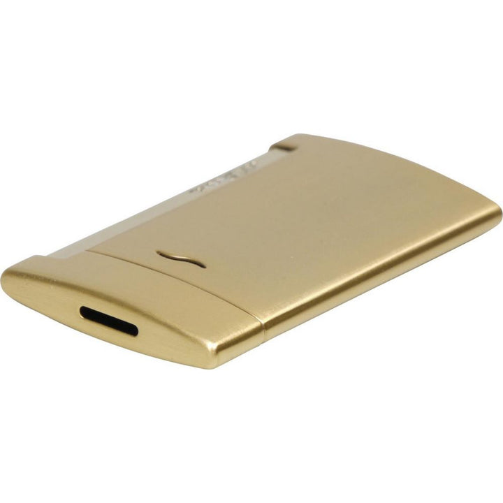 DUPONT SLIM 7 - Golden Brushed Jet Lighter - Lighter fra Dupont hos The Prince Webshop