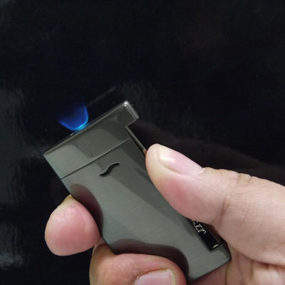 DUPONT SLIM 7 - Gun Metal Brushed Jet Lighter - Lighter fra Dupont hos The Prince Webshop