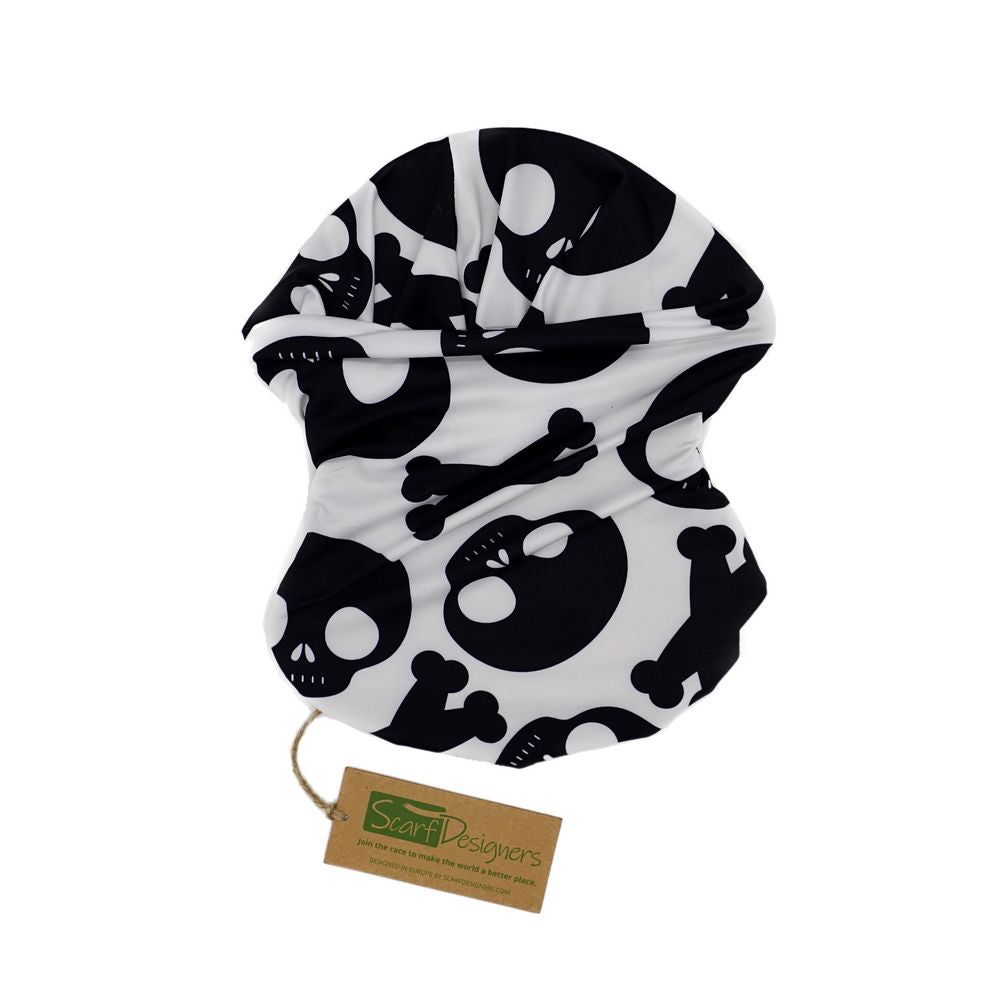 Black Skull Bandana - Multifunktions Tørklæde - Halstørklæde fra Scarf Designers Berlin hos The Prince Webshop