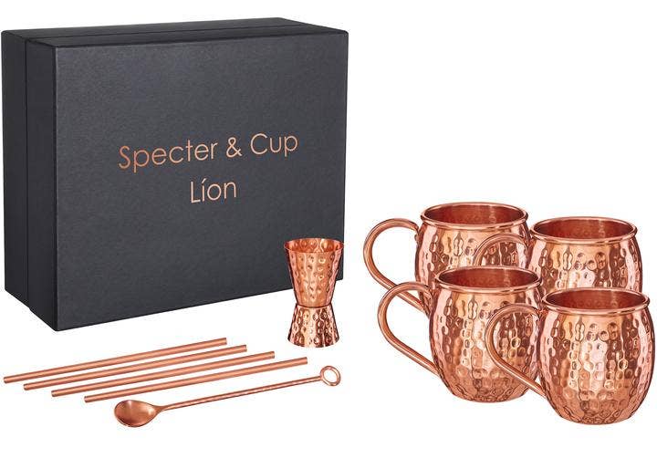Specter & Cup - Lion - Mule Mug Set 500ml - Sæt af 4 - Cocktail Glas fra Specter & Cup hos The Prince Webshop