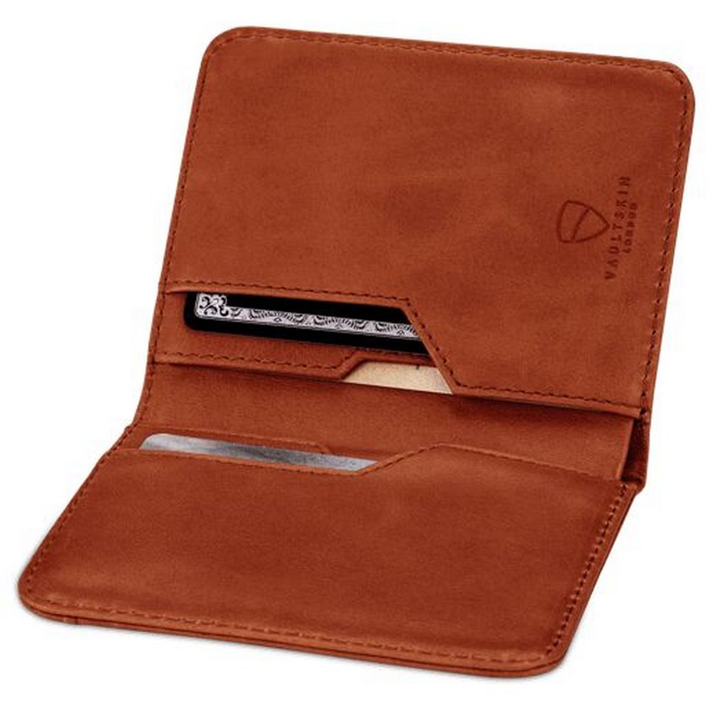 Vaultskin - CITY Card Wallet with RFID Blocking - Cognac - Kortholder fra Vaultskin London hos The Prince Webshop