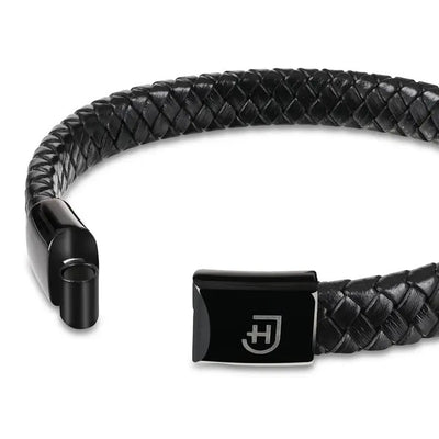 James Hawk Leather Bracelet - Black - Smykke fra James Hawk hos The Prince Webshop