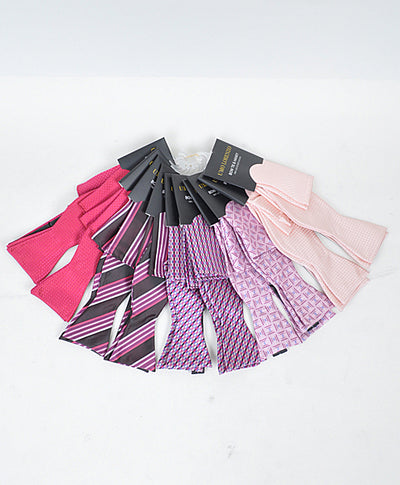 Selvbinder Butterfly og Lommeklud - Triangularity Pink - Butterfly & Lommeklud Sæt fra Umo Lorenzo hos The Prince Webshop
