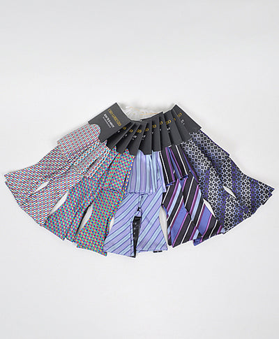 Selvbinder Butterfly og Lommeklud - Stripes of Purple Light - Butterfly & Lommeklud Sæt fra Umo Lorenzo hos The Prince Webshop