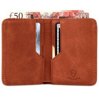 Vaultskin - CITY Card Wallet with RFID Blocking - Cognac - Kortholder fra Vaultskin London hos The Prince Webshop