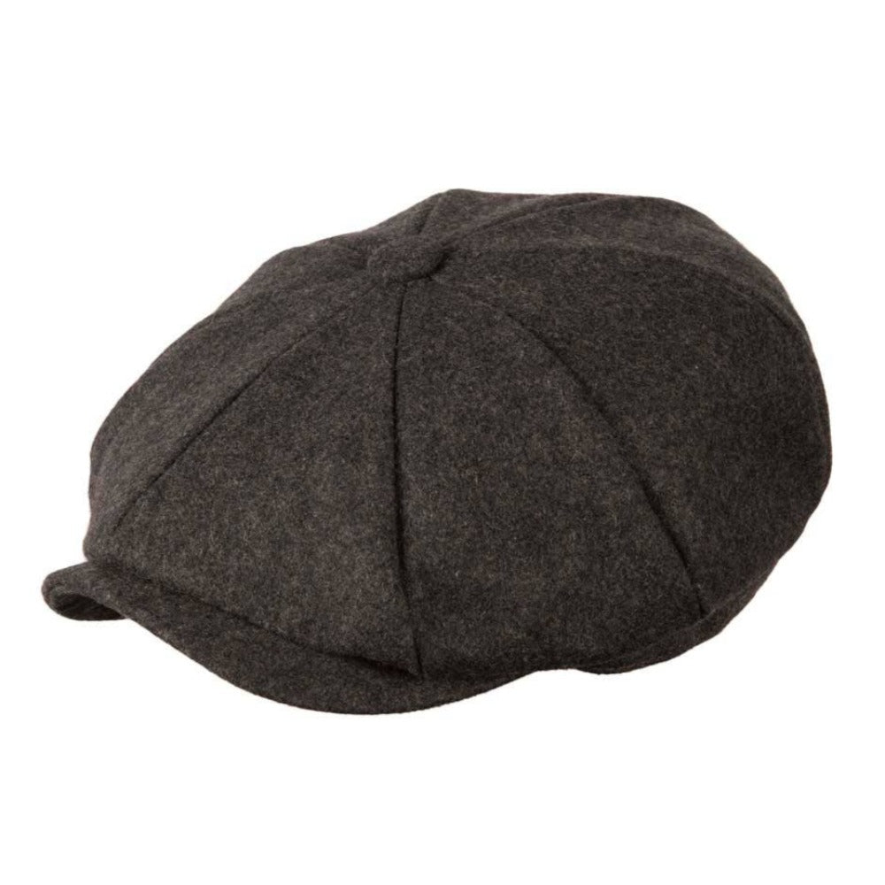 Carlyle Felt Newsboy: Charcoal -  fra Heritage Traditions hos The Prince Webshop