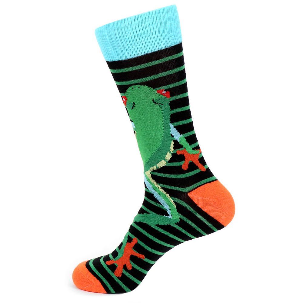 Frog Striped Pattern Socks - Sjove Strømper - Herre Strømper fra Parquet hos The Prince Webshop