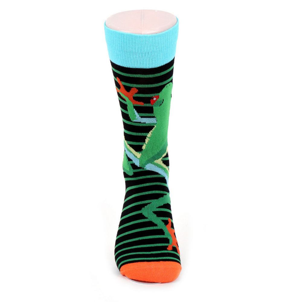 Frog Striped Pattern Socks - Sjove Strømper - Herre Strømper fra Parquet hos The Prince Webshop