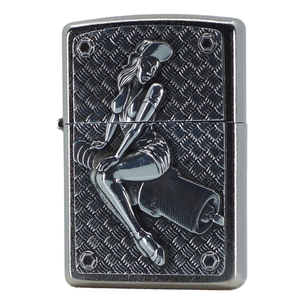 Girl on Spark Plug Zippo Lighter - Zippo Lighter fra Zippo hos The Prince Webshop