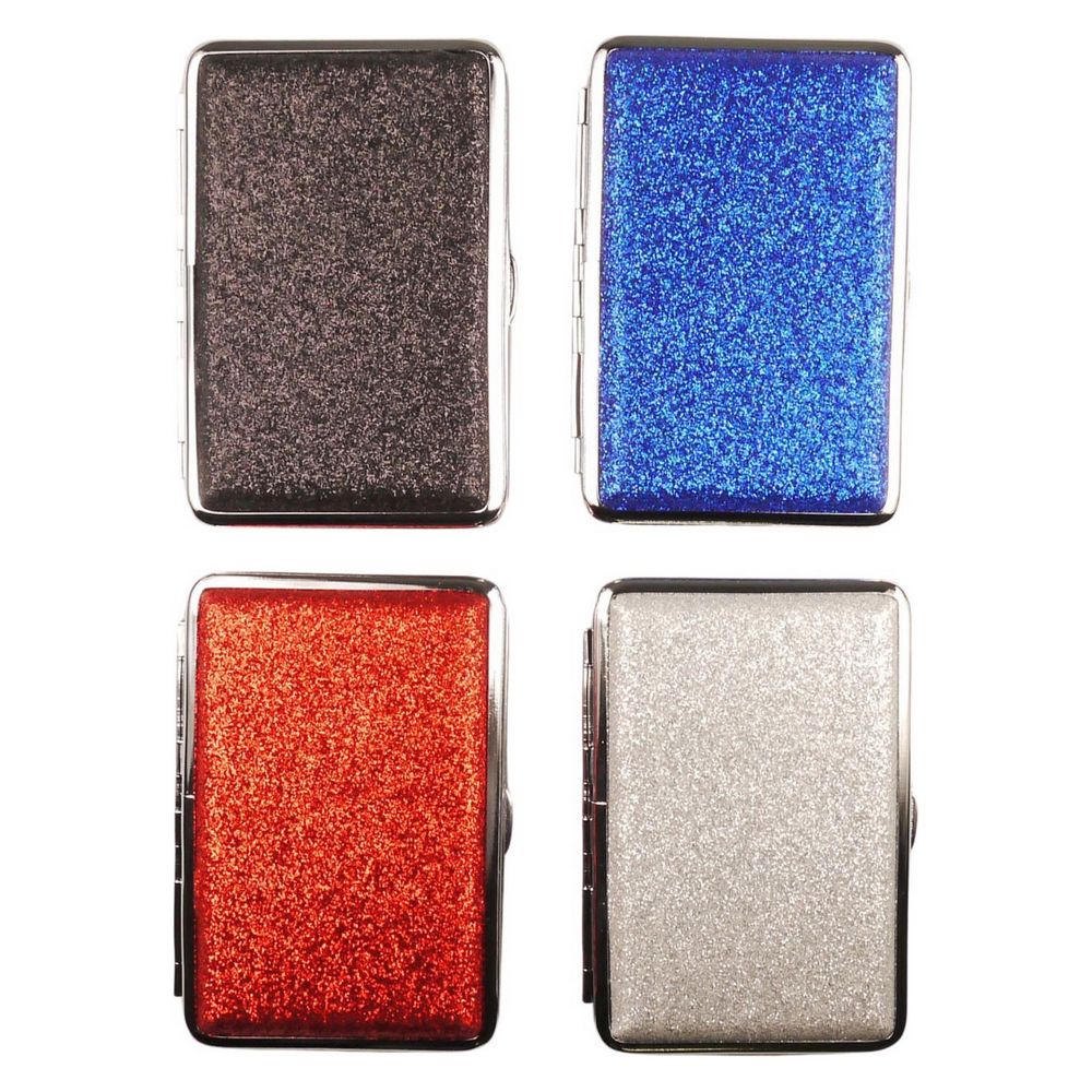 Glitter Cigaretetui til 14 King Size - 4 Farver - Cigaret Etui fra Atomic hos The Prince Webshop