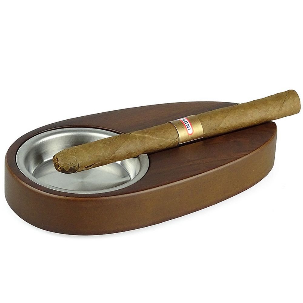 Cigar Humidor i Brunt Træ med Askebæger og Klipper - Cigar Humidor fra The Prince's Own hos The Prince Webshop