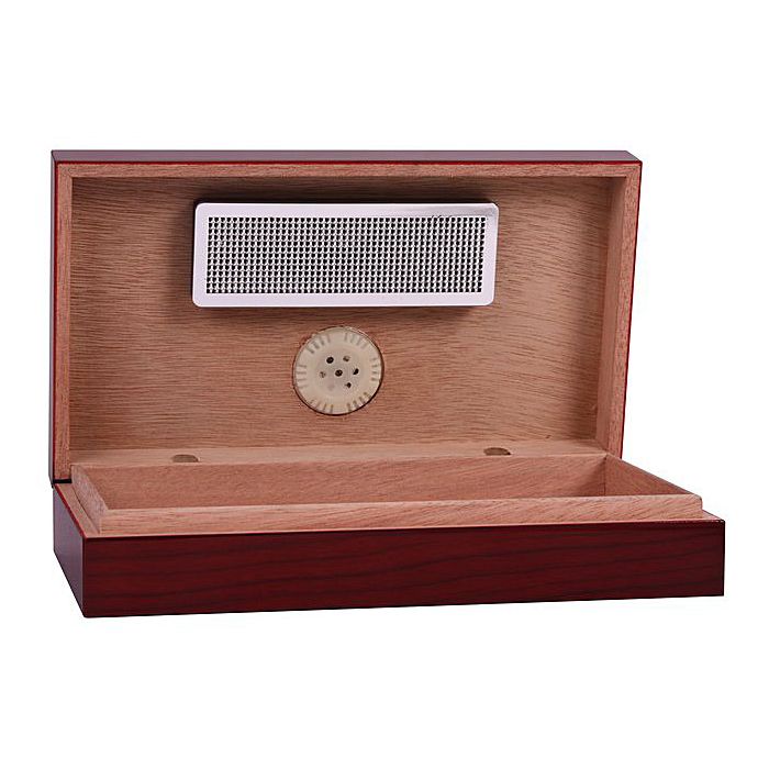 Kompakt Cigar Humidor i Træ - Kirsebær - Cigar Humidor fra Smokers United hos The Prince Webshop