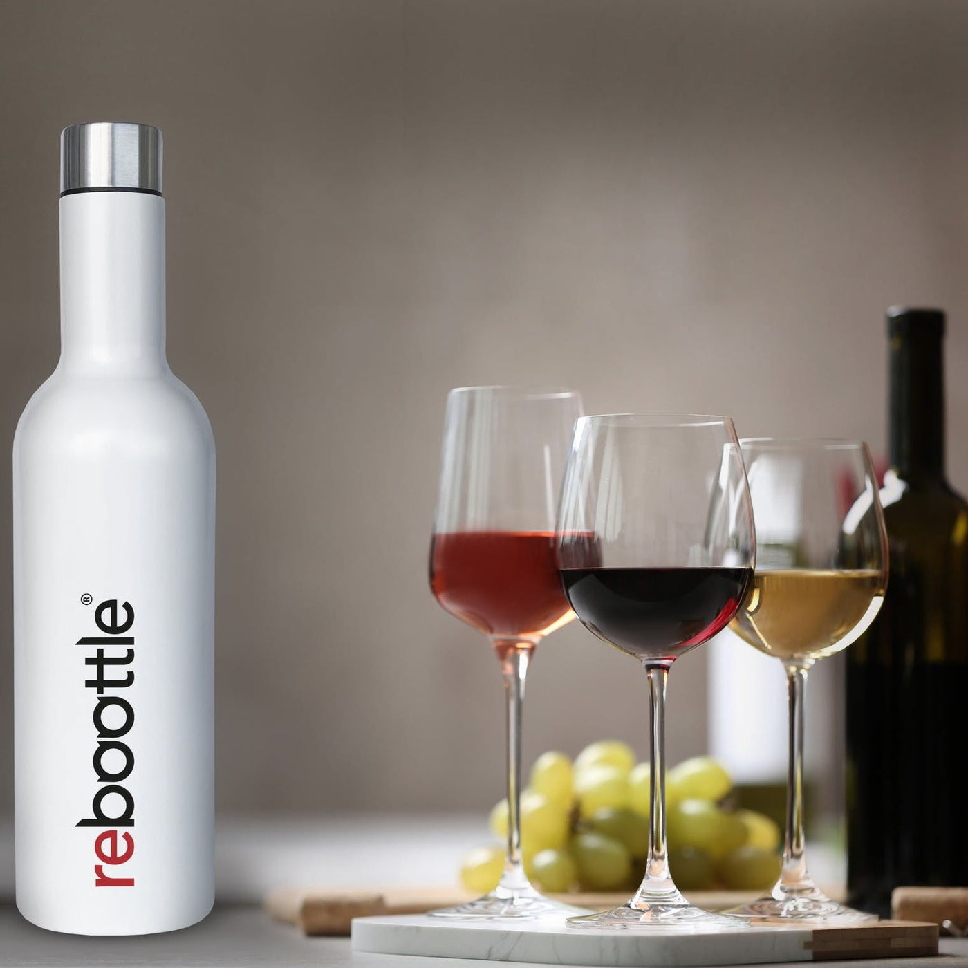 Rebootle Hvid Vin Thermo Flaske - 750 ml - Flasks fra REBOOTLE hos The Prince Webshop