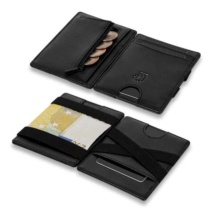 James Hawk Flip Wallet Black - Sort Læder Tegnebog - Kortholder fra James Hawk hos The Prince Webshop