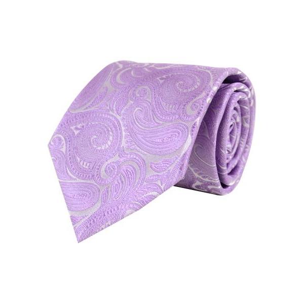 Klassisk Paisley Slips i Lavendel - Slips fra Laurant Bennet Milano hos The Prince Webshop