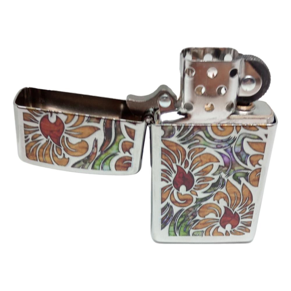 Original Slim Zippo Lighter - Fusion Floral - Zippo Lighter fra Zippo hos The Prince Webshop