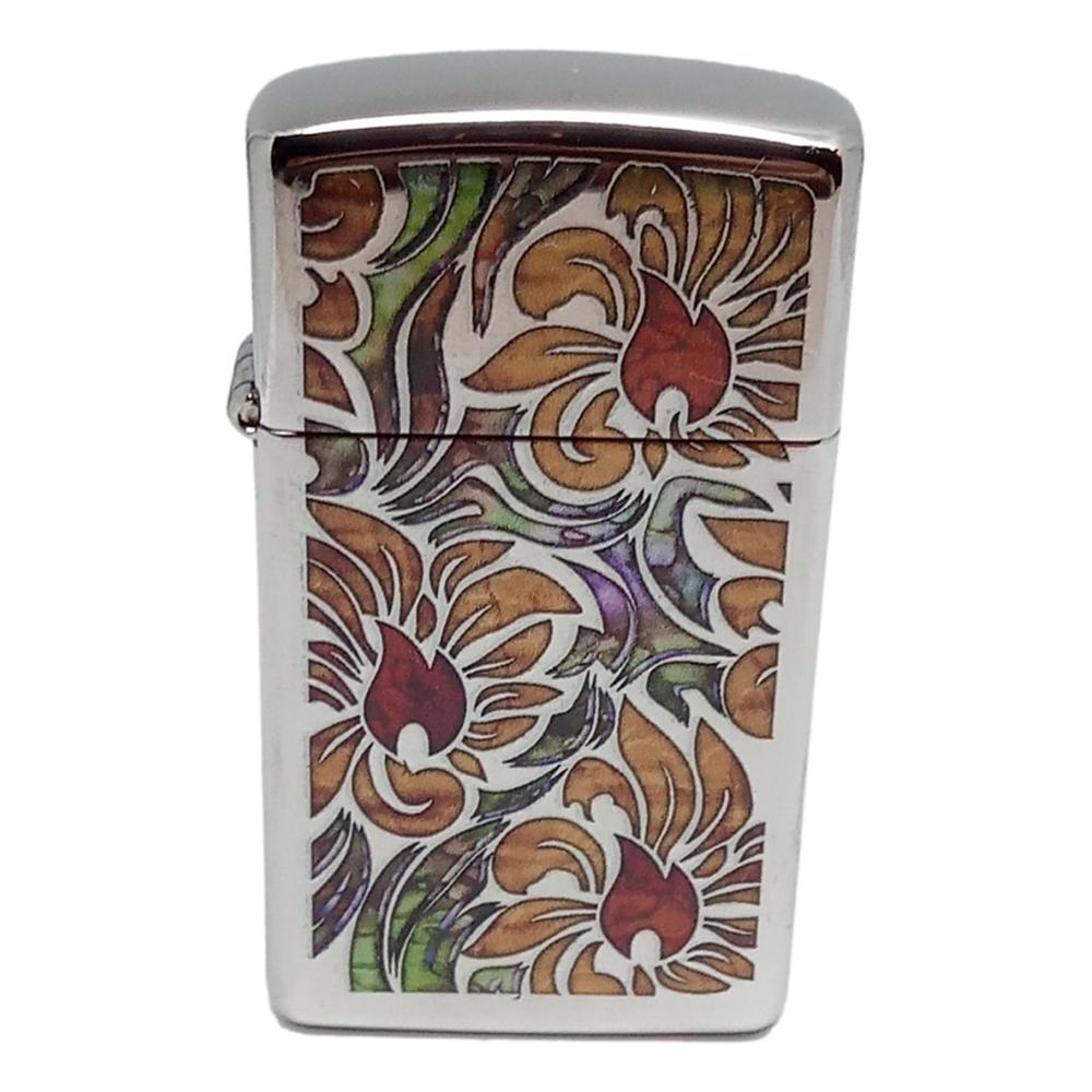 Original Slim Zippo Lighter - Fusion Floral - Zippo Lighter fra Zippo hos The Prince Webshop